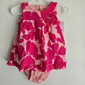 Carter's Child Of Mine Baby Girls Petals One Piece Ruffle Sunsuit Dress Size 12m